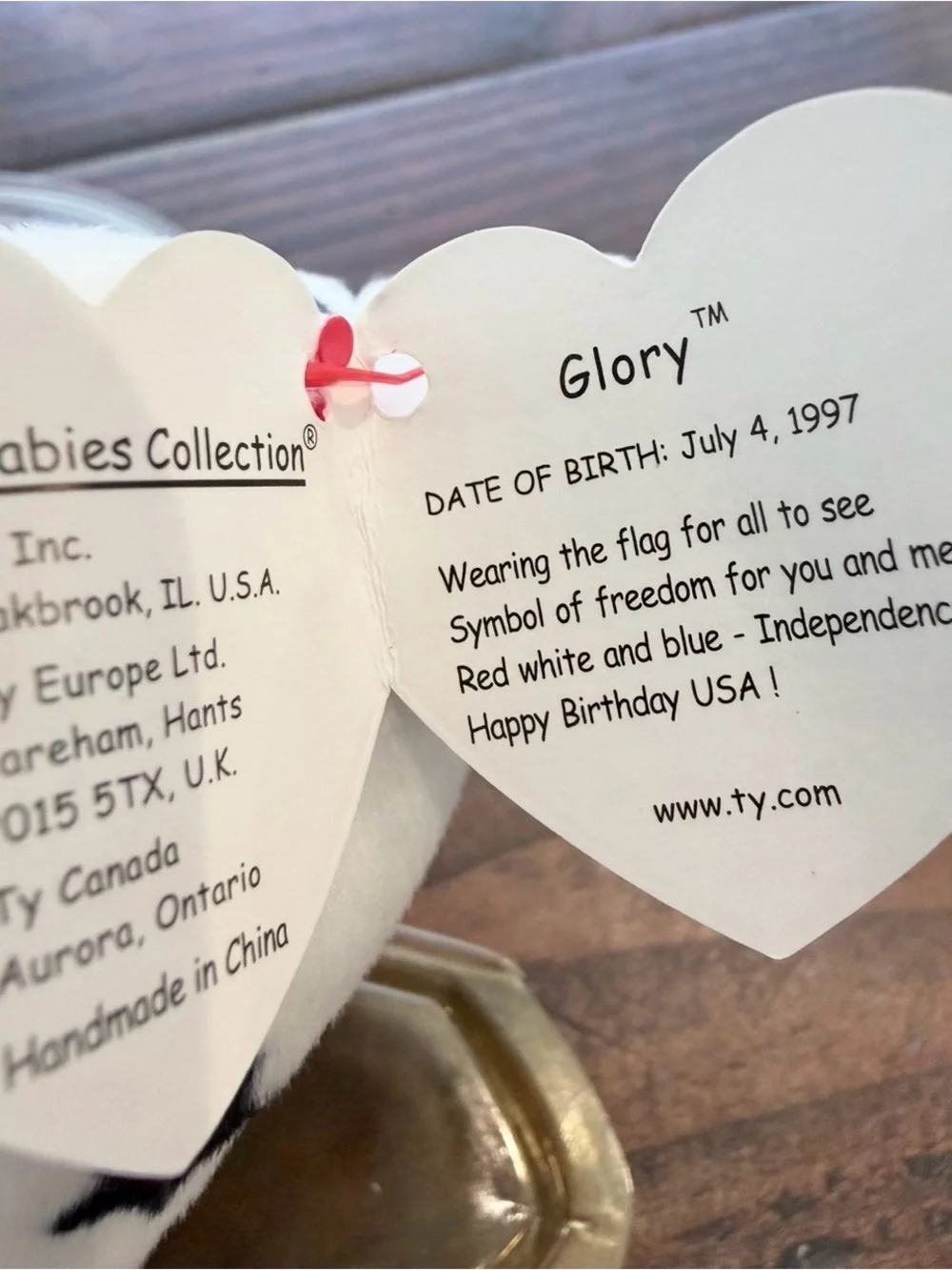 TY Beanie Buddy “Glory” bear